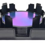 Open eLX 200mm wafer canister with wafer and ring separator stack
