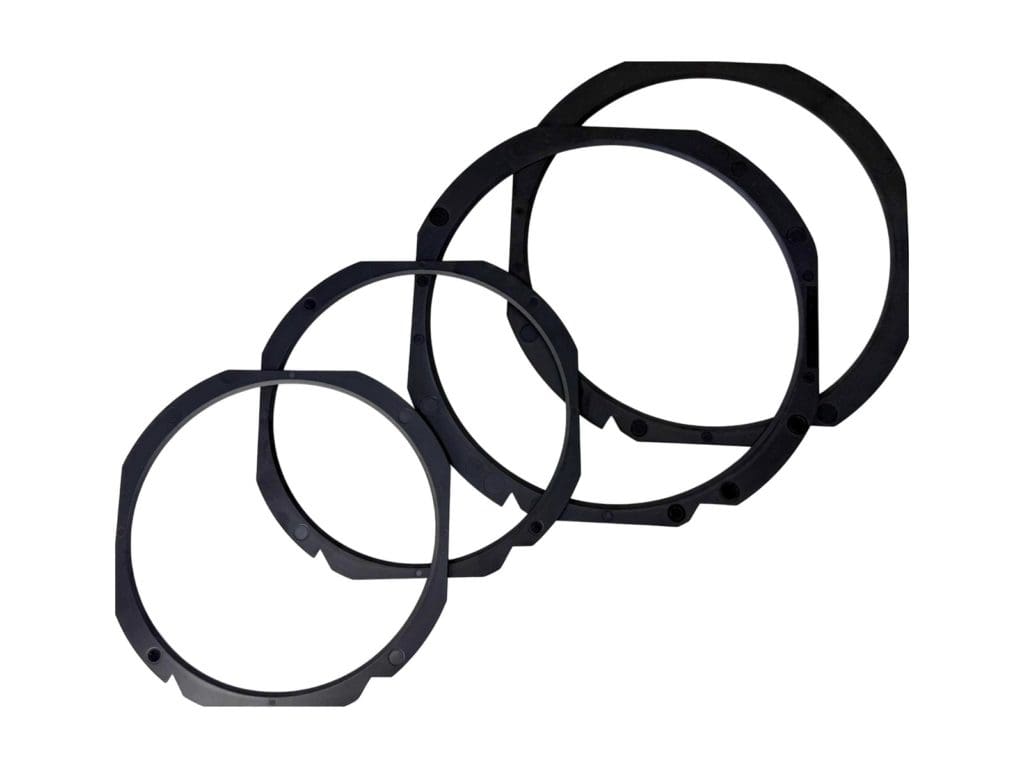 Black plastic wafer frames