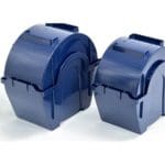 eGBX round glass shippers, closed