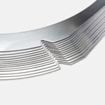 Consistent notch alignment on stacked metal film frames